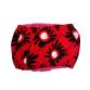 red and black flower belly band - back