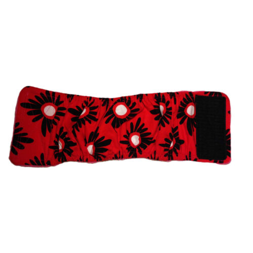 red and black flower belly band - full red and black flower belly band - full