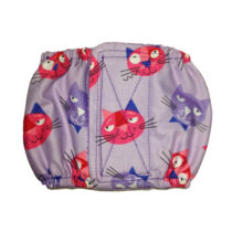 Happy Kitty Face on Lavender  Dog Belly Band