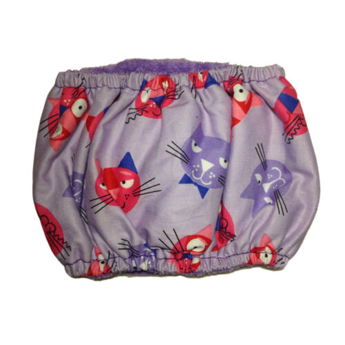 happy kitty face on lavender belly band - back happy kitty face on lavender belly band - back