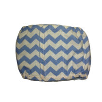 Light Blue Chevron on White Dog Belly Band
