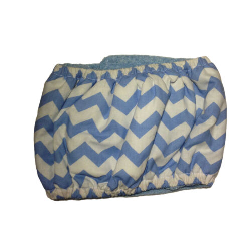 light blue chevron on white belly band - back light blue chevron on white belly band - back