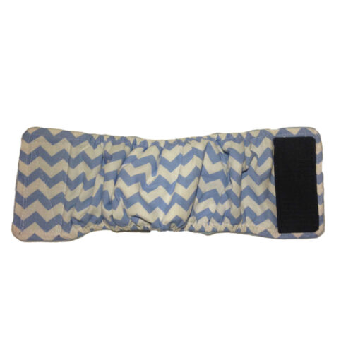 light blue chevron on white belly band - full light blue chevron on white belly band - full