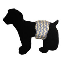 light blue chevron on white belly band – model 1