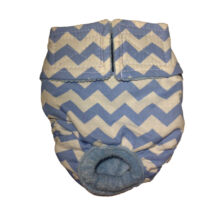Light Blue Chevron on White Premium Waterproof Dog Diaper