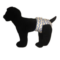 light blue chevron on white diaper – model 1