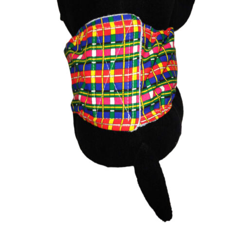 mosaic check plaid belly band - model 2 mosaic check plaid belly band - model 2