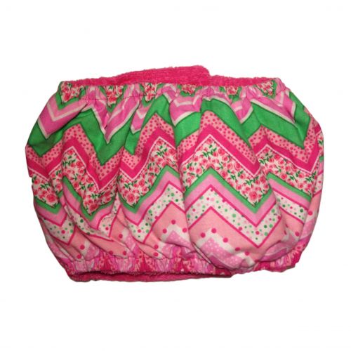 pink flower chevron belly band - back