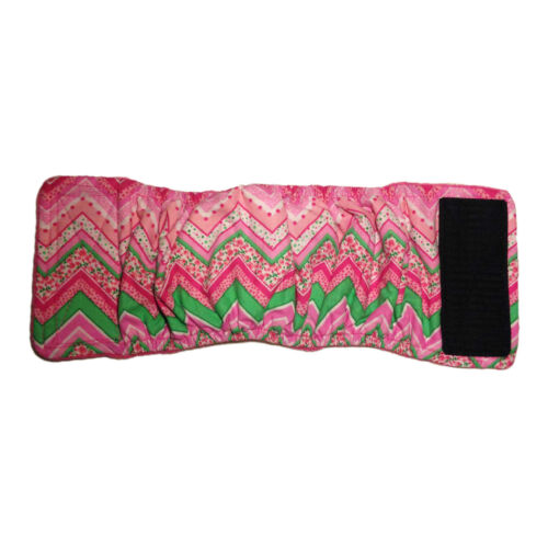 pink flower chevron belly band - full pink flower chevron belly band - full