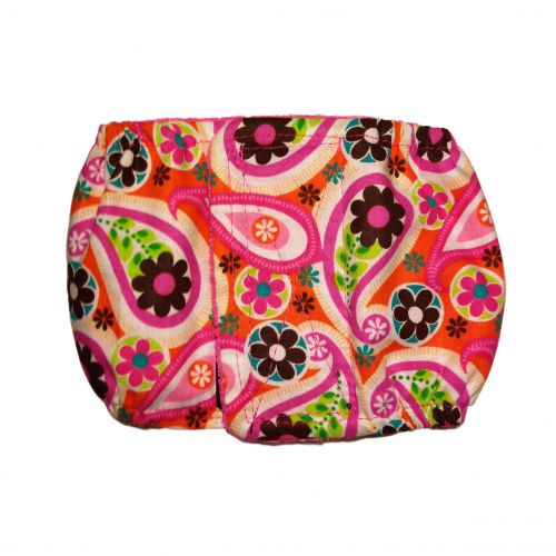 pink paisley on orange belly band