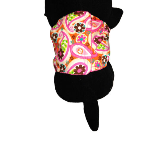 pink paisley on orange belly band - model 2 pink paisley on orange belly band - model 2