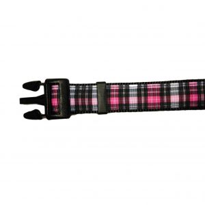 Pink London Plaid Dog Collar