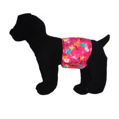 Pink Skeleton Figures Made with Love Washable Dog Belly Band Male Wrap
