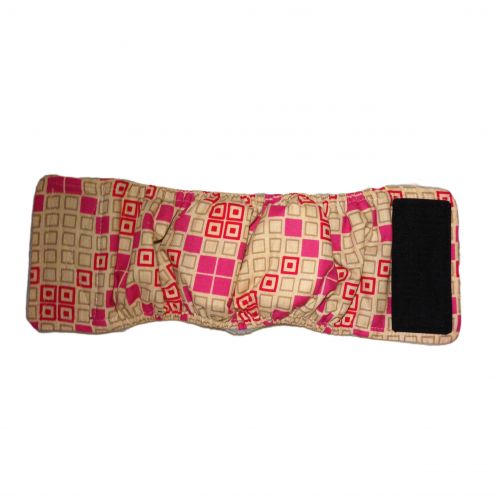 pink square windows belly band - full