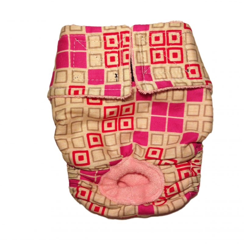 Pink Square Windows Premium Waterproof Dog Diaper