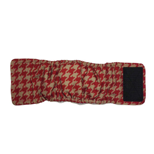 red hounstooth belly band - full red hounstooth belly band - full