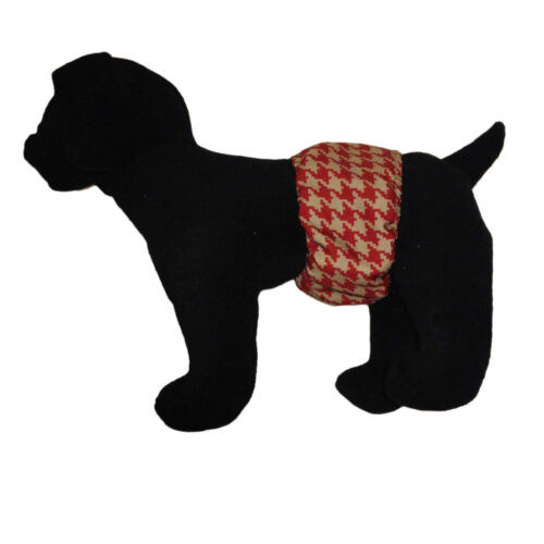 red hounstooth belly band - model 1 red hounstooth belly band - model 1