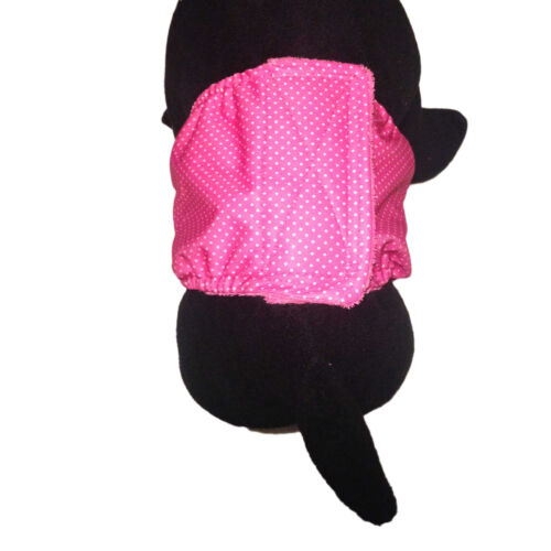 white polka dot on pink PUL belly band - model 2 white polka dot on pink PUL belly band - model 2