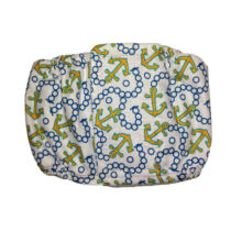 Yellow Anchor on White  Dog Belly Band