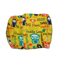 Yellow Skeleton Figures Cuddle Love  Dog Belly Band