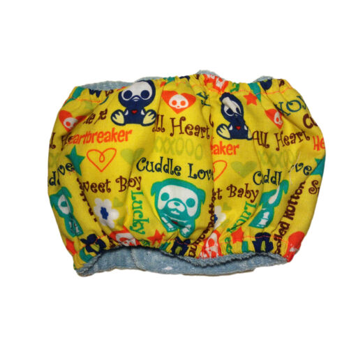 yellow skelanimals cuddle love belly band - back yellow skelanimals cuddle love belly band - back