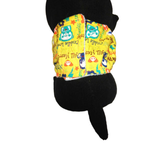 yellow skelanimals cuddle love belly band - model 2 yellow skelanimals cuddle love belly band - model 2