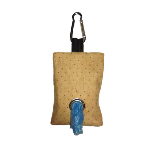 beige polka dog poop bag dispenser