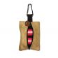 beige polka dog poop bag dispenser - back open