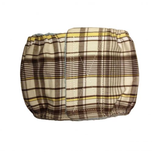 brown plaid belly band