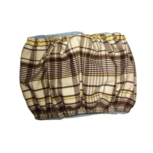 brown plaid belly band - back brown plaid belly band - back