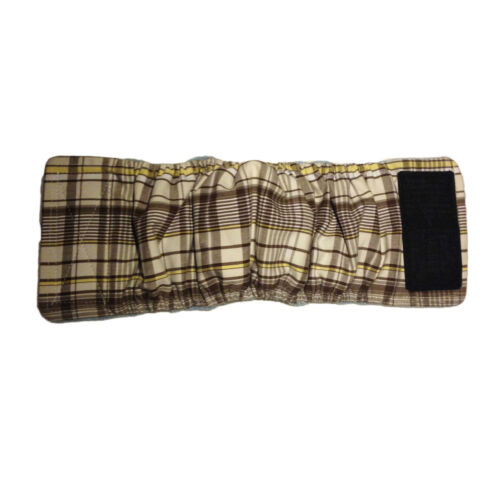 brown plaid belly band - full brown plaid belly band - full
