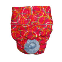 Circles on Pink Premium Waterproof Dog Diaper
