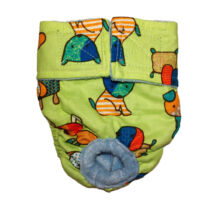Funky Dog on Green Premium Waterproof Dog Diaper