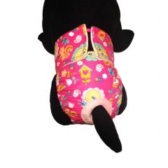 Tweety Bird on Pink Windows Washable Cat Diaper