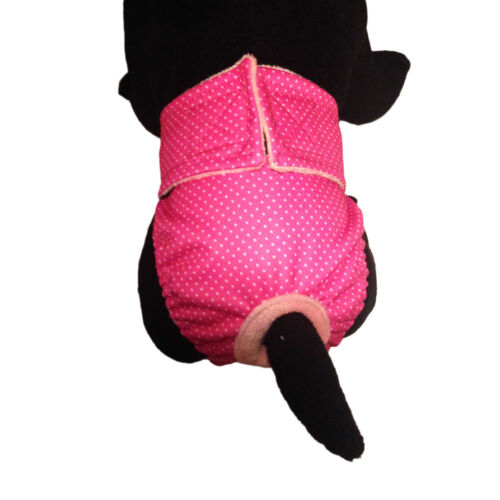 white polka dot on pink pul diaper - model 2 white polka dot on pink pul diaper - model 2