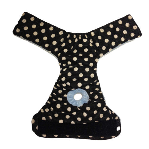 white polka dot on vintage black diaper - full white polka dot on vintage black diaper - full