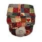 plaid and heart patch diaper