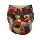 plaid and heart patch diaper - back