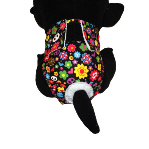 skelanimals flowers on black diaper - model 2 skelanimals flowers on black diaper - model 2