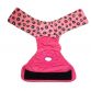 star circles on pink polka dot diaper - full