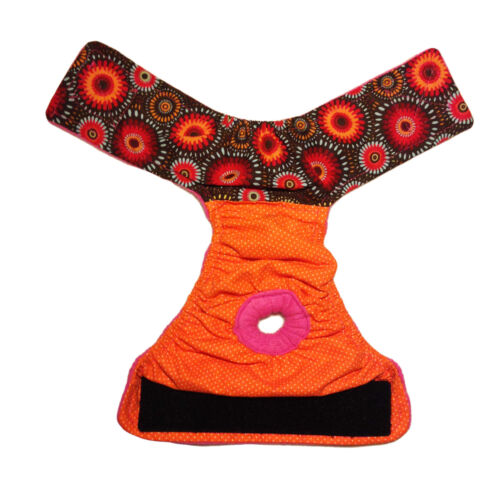 starblast on orange polka dot diaper - full starblast on orange polka dot diaper - full