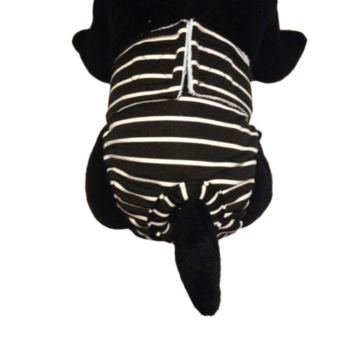 white stripes on black diaper - model 2 white stripes on black diaper - model 2