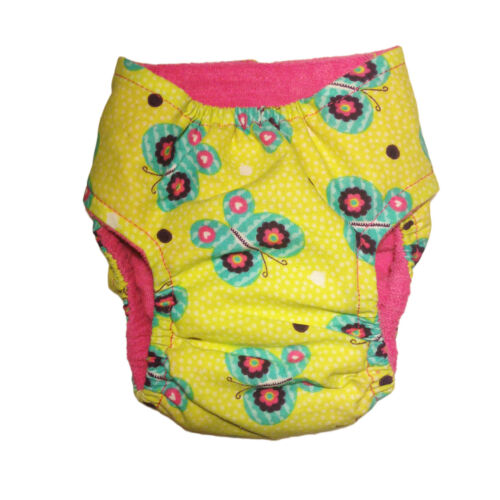 butterfly flower on yellow diaper - back butterfly flower on yellow diaper - back