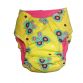 butterfly flower on yellow diaper - back