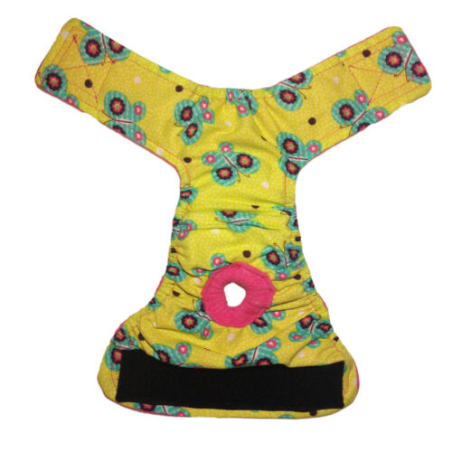 butterfly flower on yellow diaper - full butterfly flower on yellow diaper - full