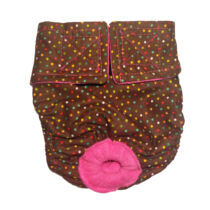 Colorful Polka Dot on Brown Premium Waterproof Dog Diaper