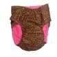 colorful polka dot on brown diaper - back