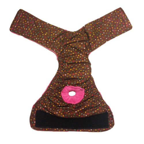 colorful polka dot on brown diaper - full colorful polka dot on brown diaper - full