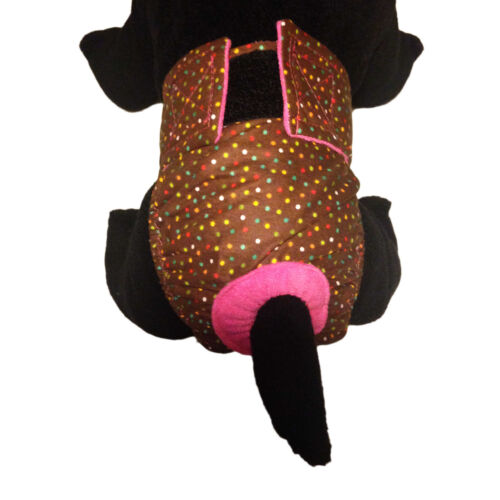 colorful polka dot on brown diaper - model 2 colorful polka dot on brown diaper - model 2