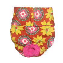 Forever Flower on Brown Premium Waterproof Dog Diaper